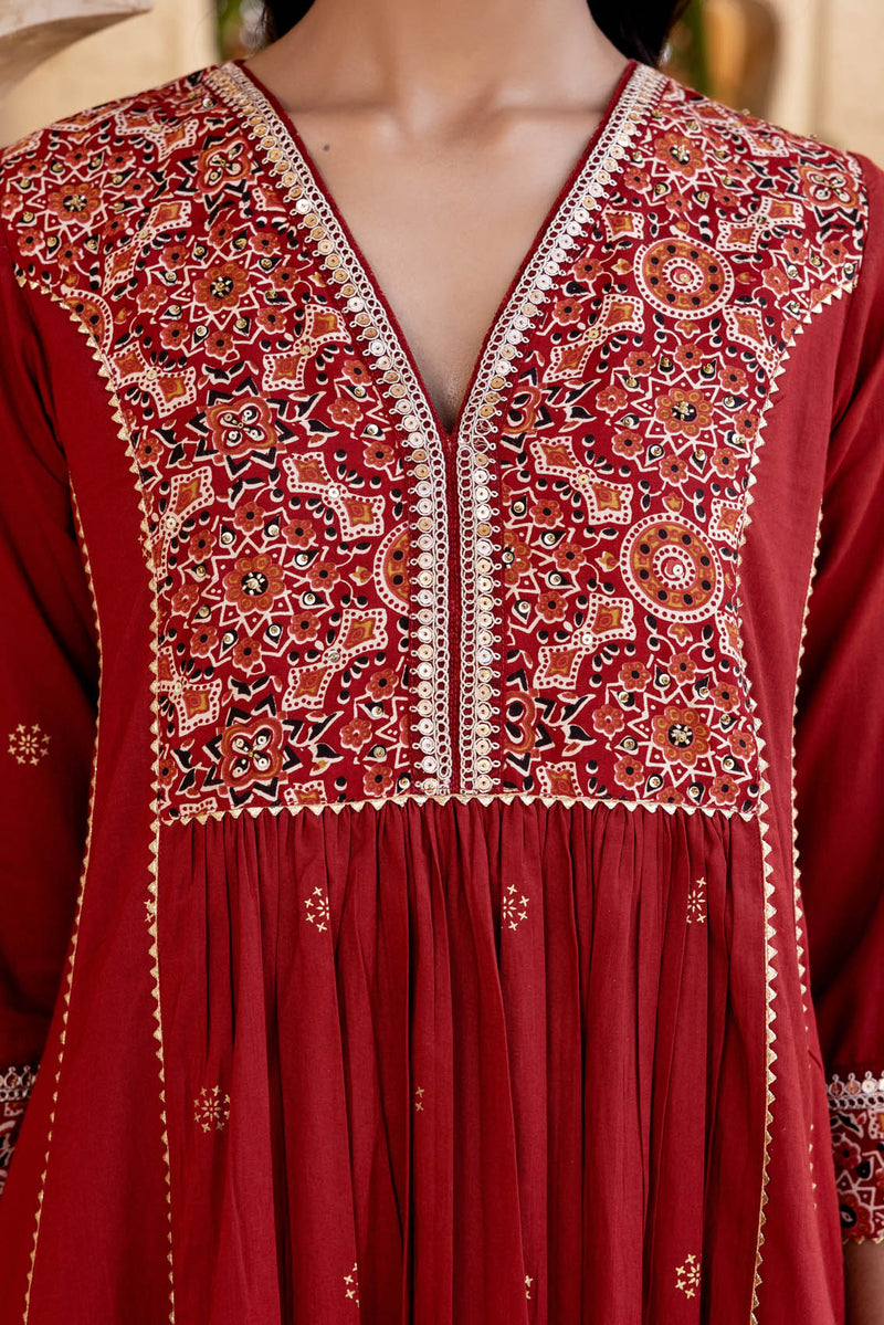 Red Lavanya Kurta