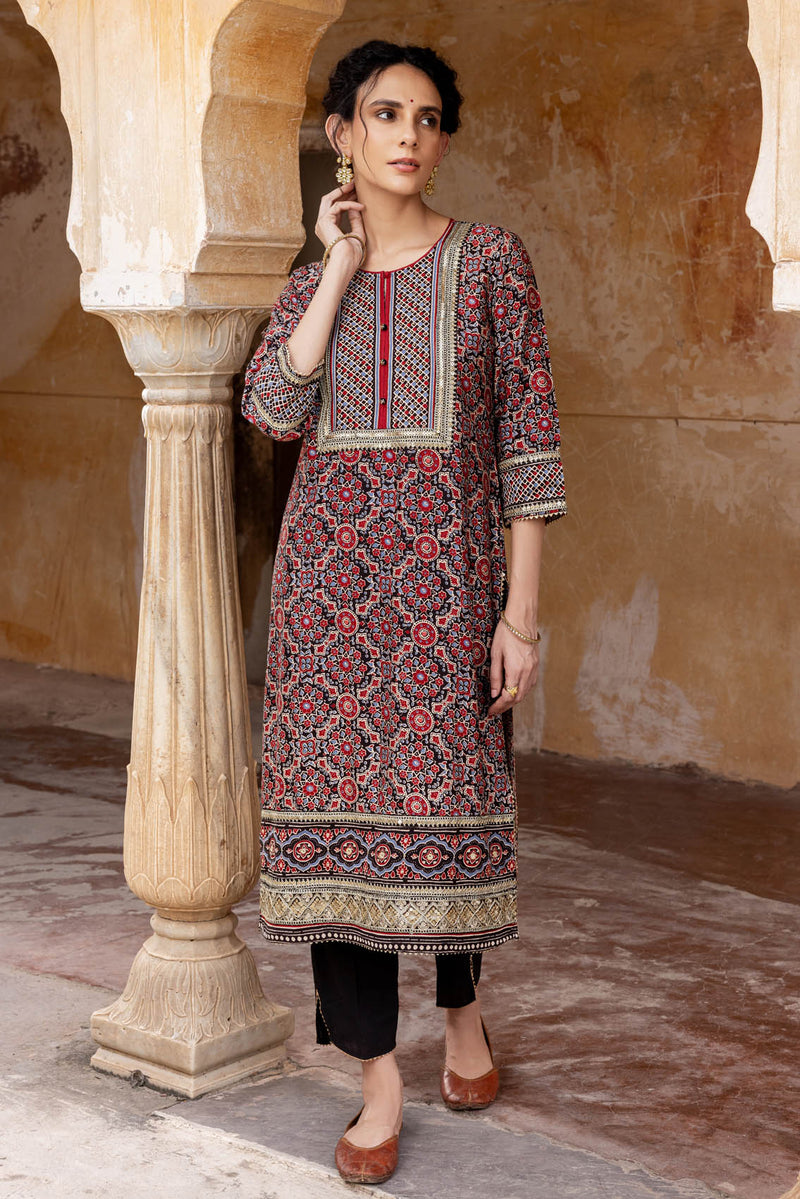 Black Lavanya Kurta