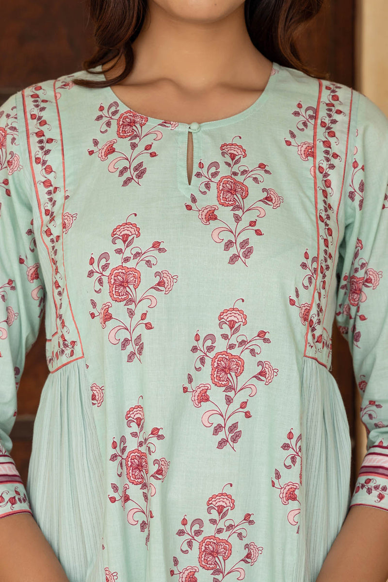 Mint Gathered Kurta