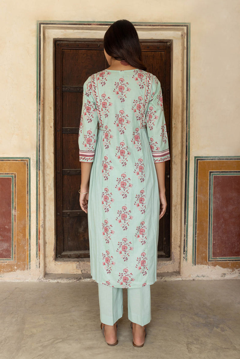 Mint Gathered Kurta