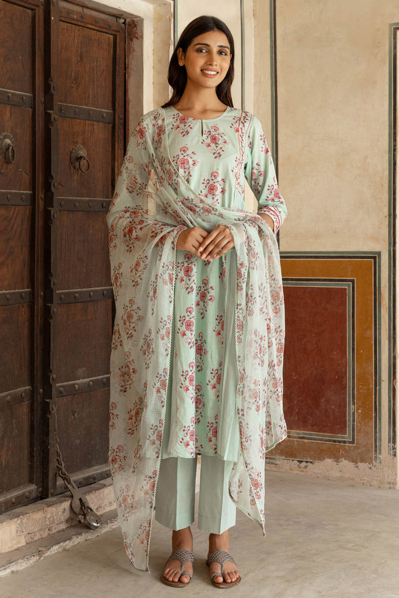 Mint Gathered Kurta