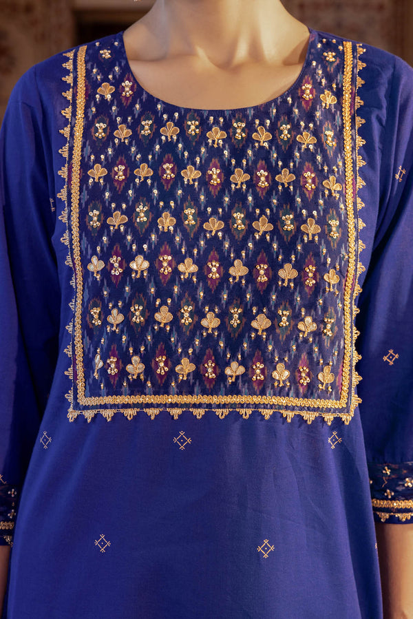 Niyati Silk Ikat Yoke Kurta