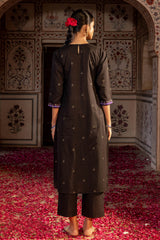 Vidhi Silk Ikat Yoke Kurta