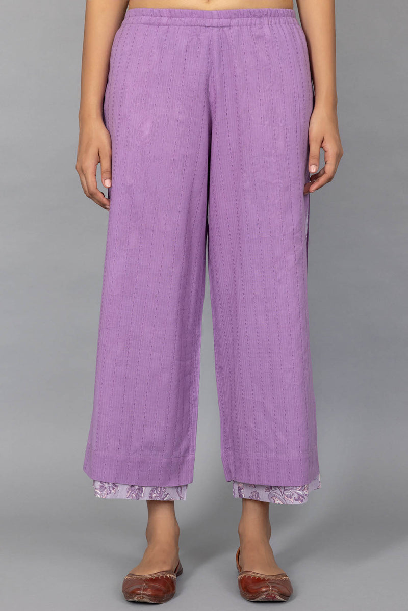 Lilac Dobby Trousers