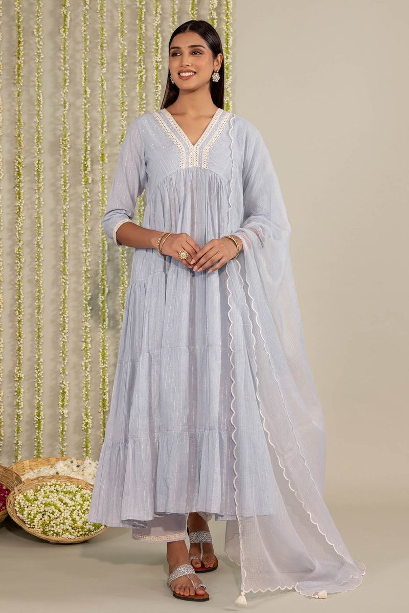 Lavender Tanvi Tara Kurta