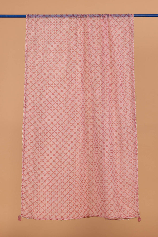 Pink Jaali Doria Dupatta