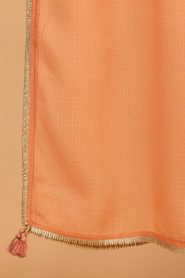 Peach Doria Dupatta