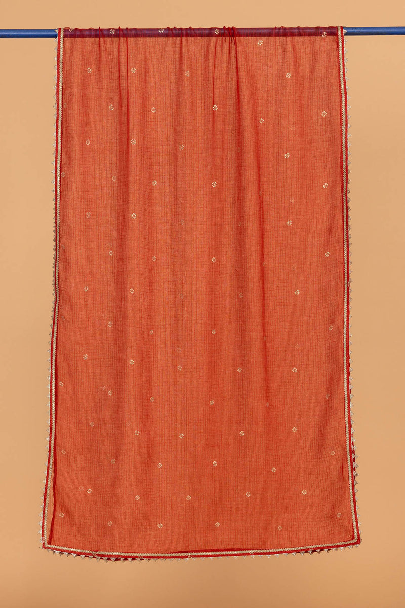 Rust Orange Doria Dupatta