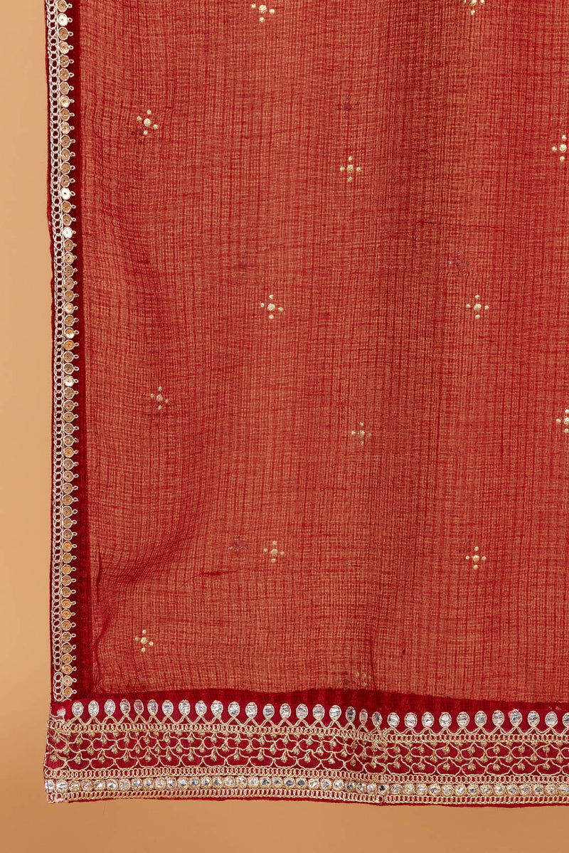 Deep Red Doria Dupatta