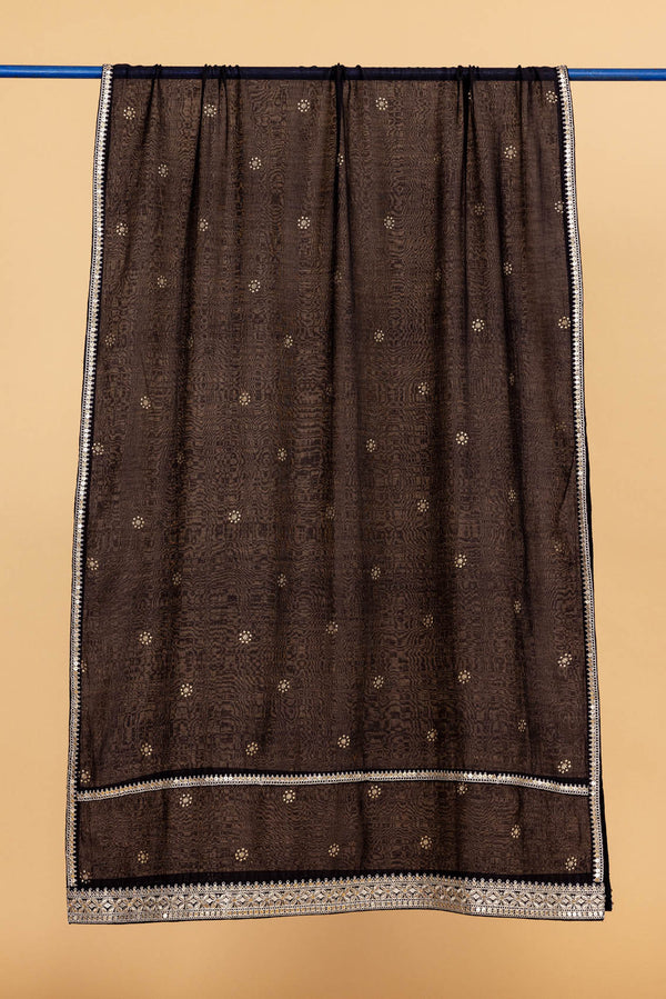 Black Chanderi Dupatta