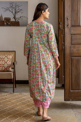 Sky Blue Pleated Kurta