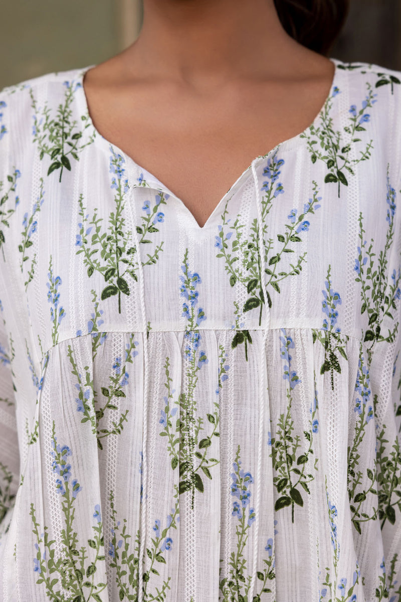 Baby Blue Buttonhole Top