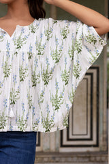Baby Blue Buttonhole Top