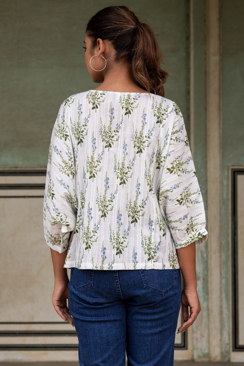 Baby Blue Buttonhole Top