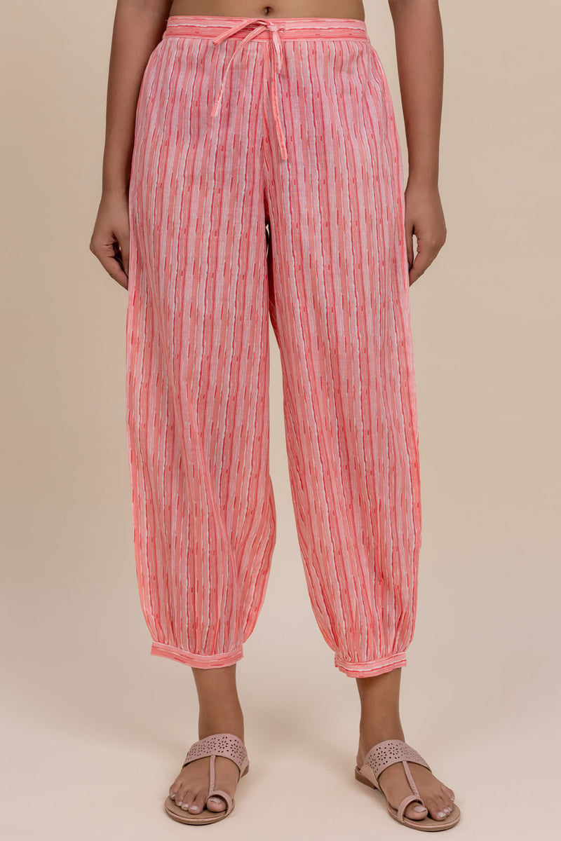 Peach Striped Afghani Trouser