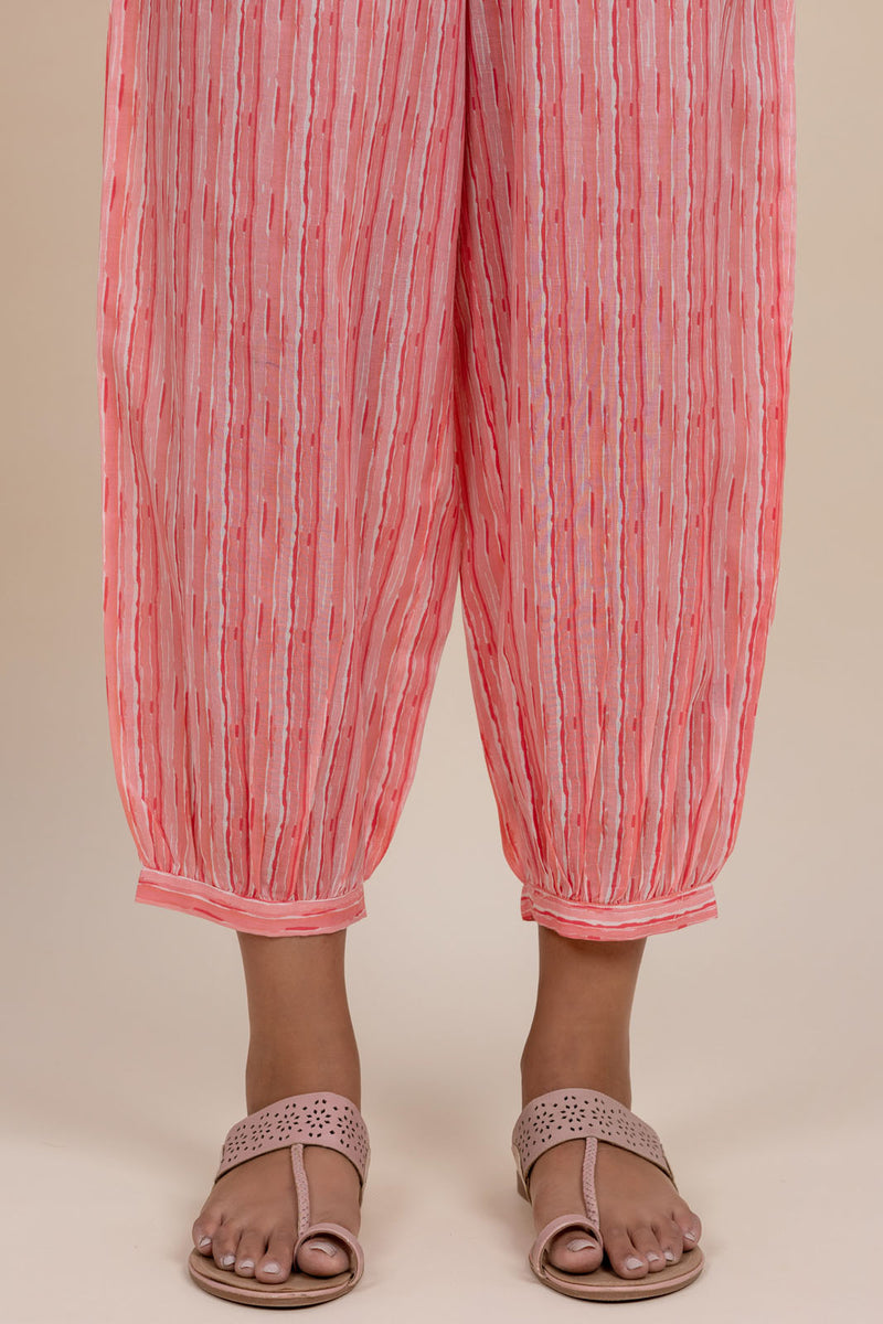 Peach Striped Afghani Trouser