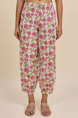 Pink Passion Flower Afghani Trousers