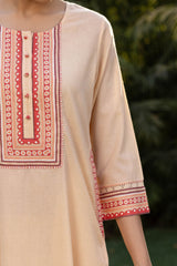 Peach Pocket Kurta