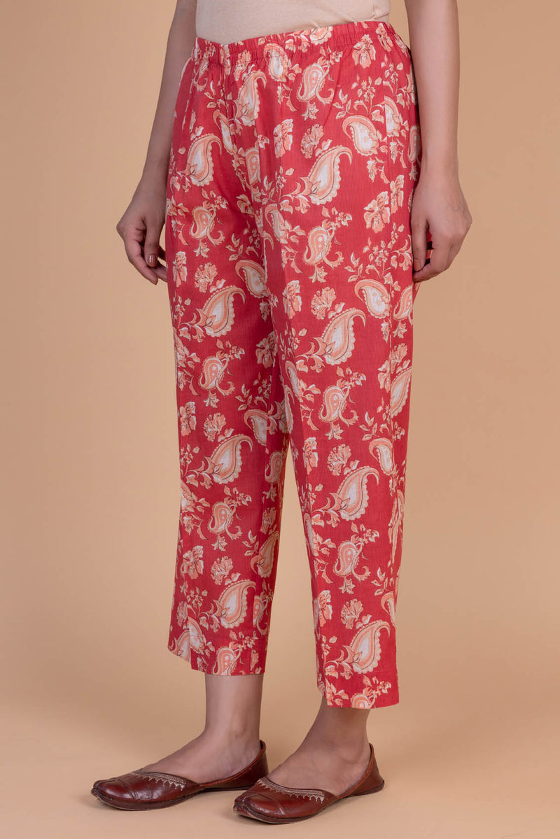 Printed Paisley Trousers