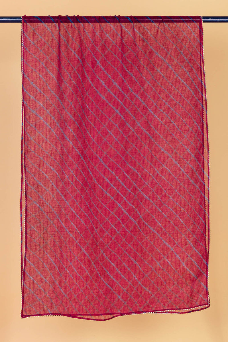 Rani Pink Lehariya Dupatta