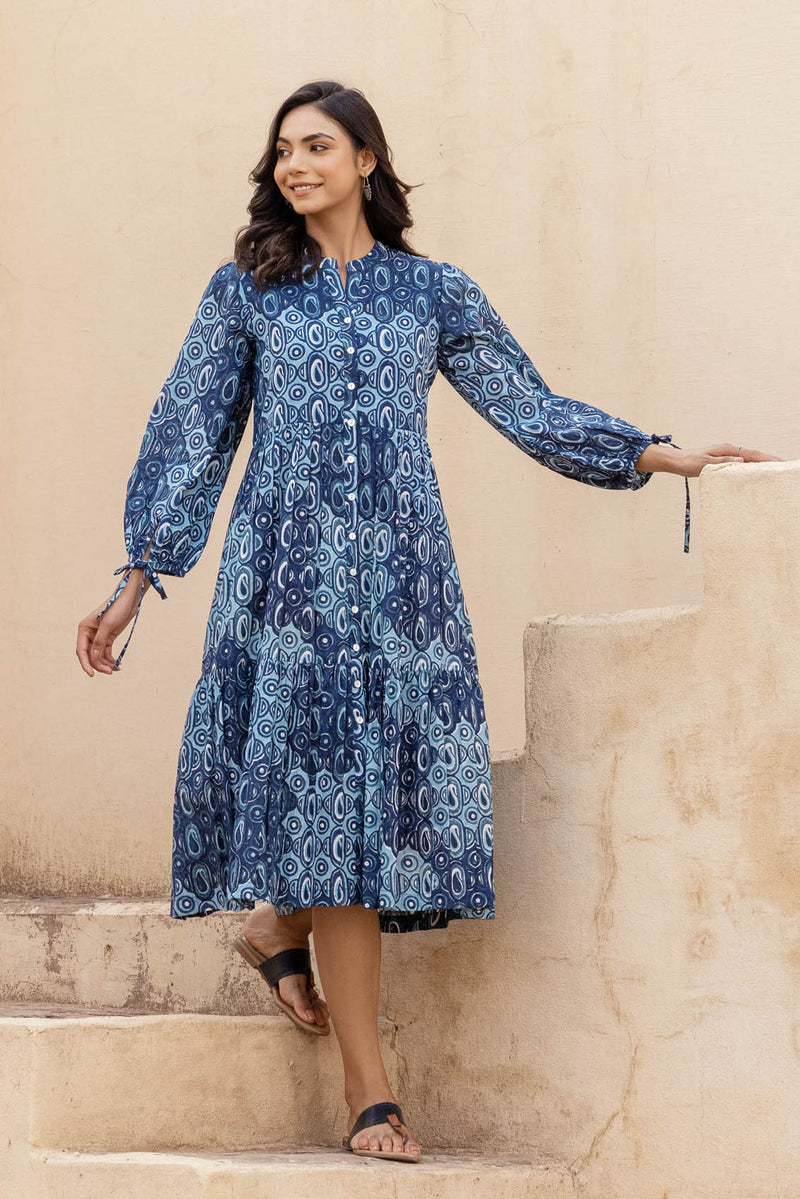 Paisley Block Print Dress