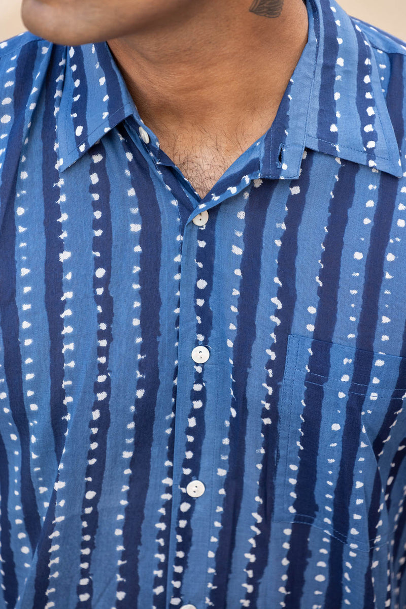 Indigo Half Sleeve Shirt