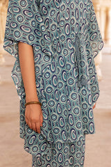 Green Paisley Block Print Kaftan