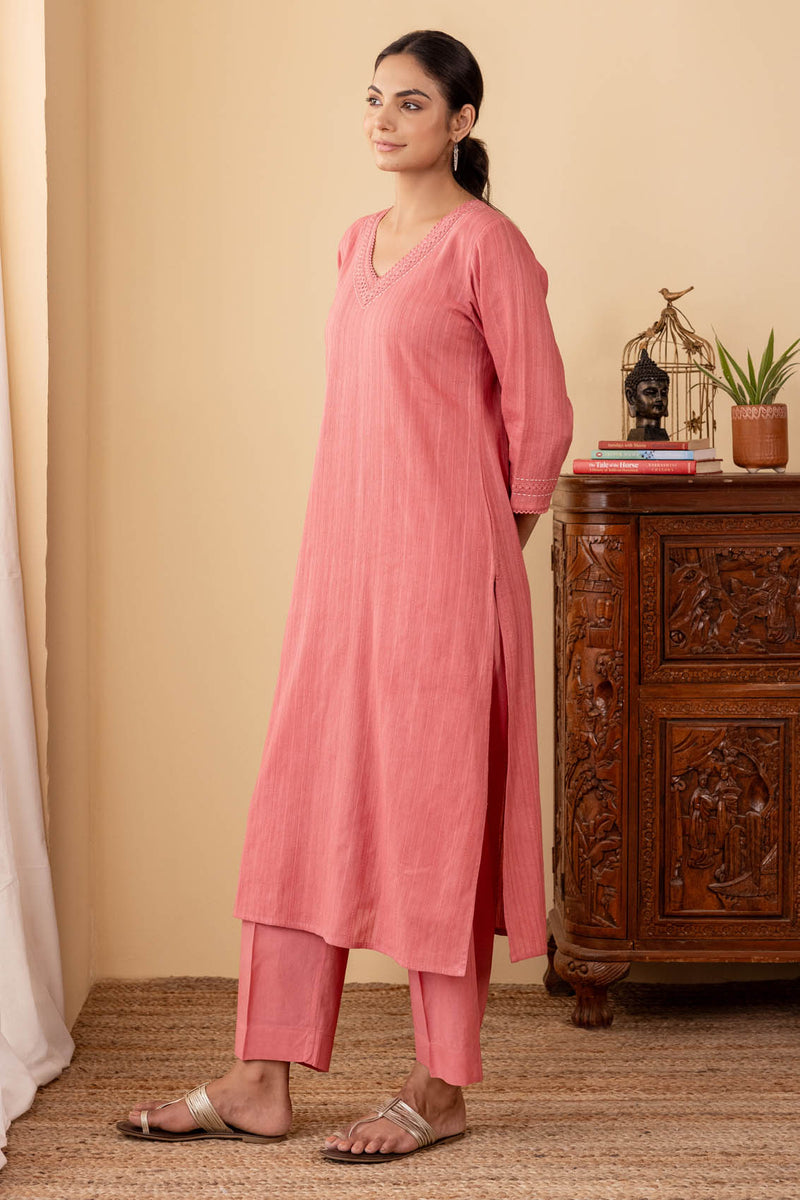 Salmon Pink Kurta