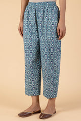 Green Paisley Block Print Trousers