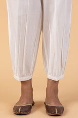 White Cambric Afghani Trouser