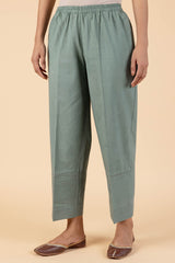 Green Pin-Tucked Trousers