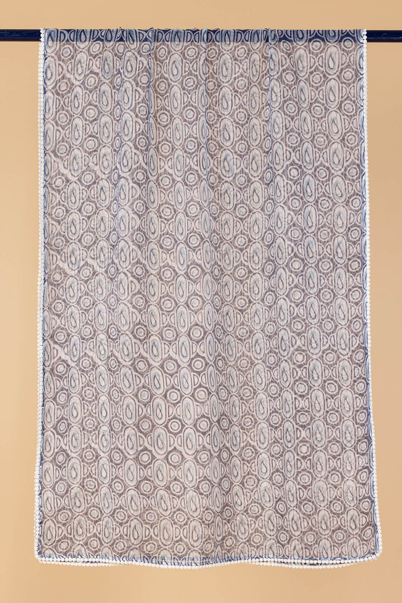 Paisley Block Print Dupatta