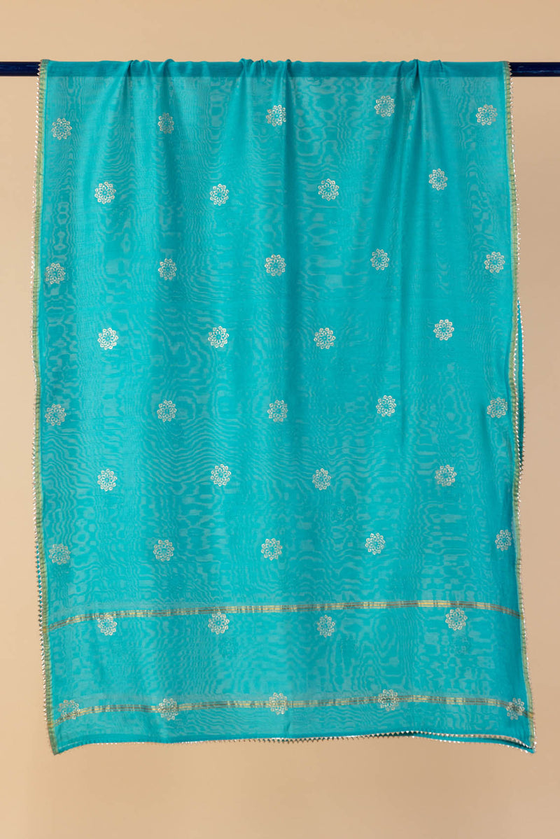 Firozi Chanderi Dupatta