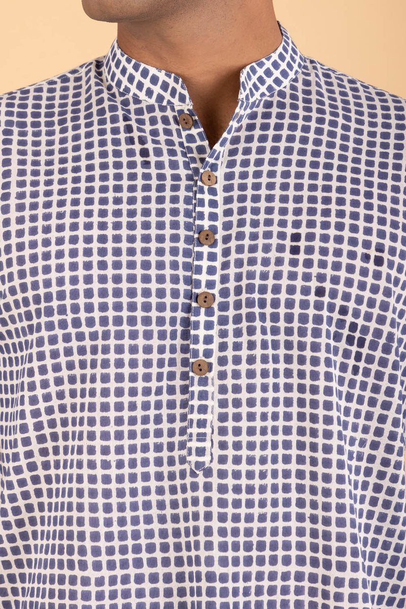 Mosaic Mandarin Collar Shirt Kurta