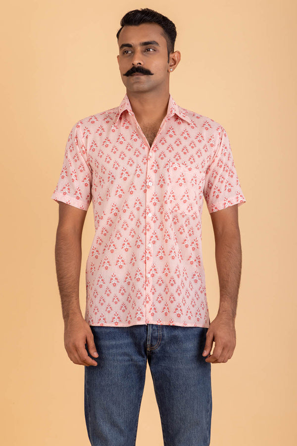 Jaipur Pink Boota Bush Shirt