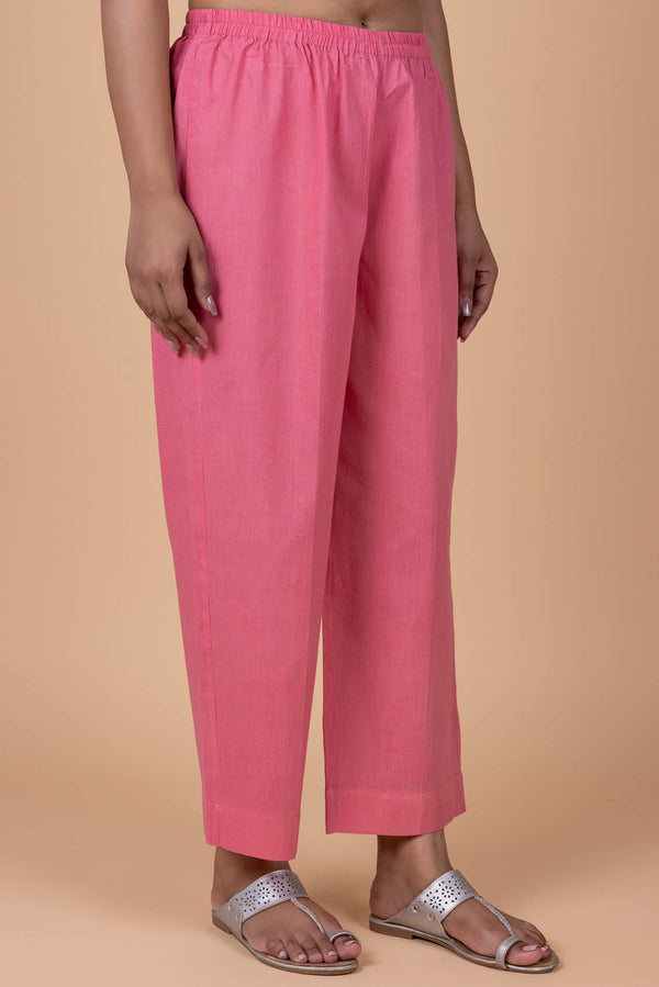 Pink Straight Trousers