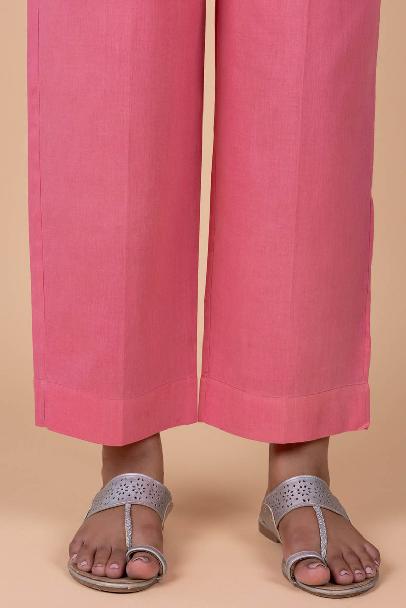 Pink Straight Trousers