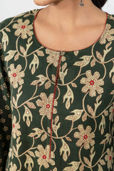 Forest Flowers Fine Twill Kurta