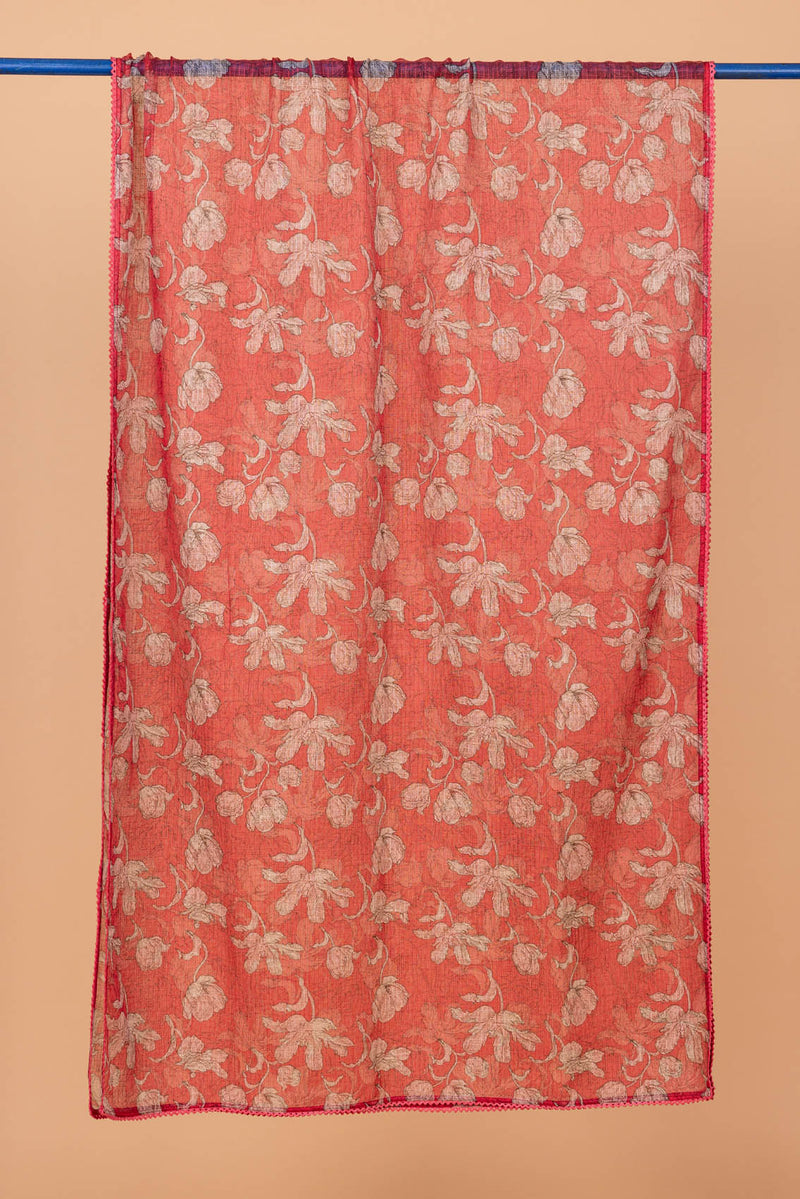 Coral Blossoms Doria Dupatta