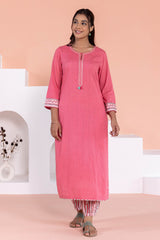 Pink Dobby Kurta