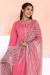 Pink Dobby Kurta