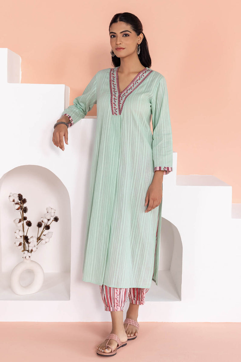 Mint Dobby Kurta