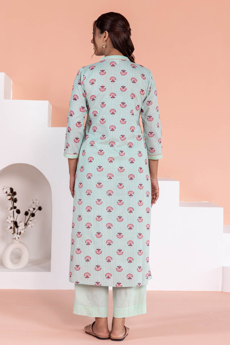 Mint Booti Kurta