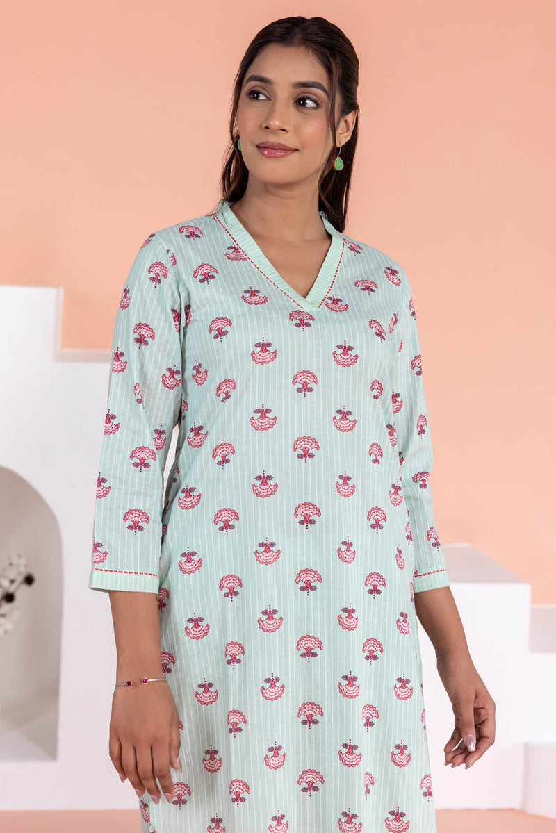 Mint Booti Kurta