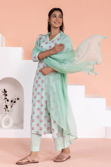 Mint Booti Kurta