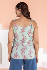 Minty Floral Top