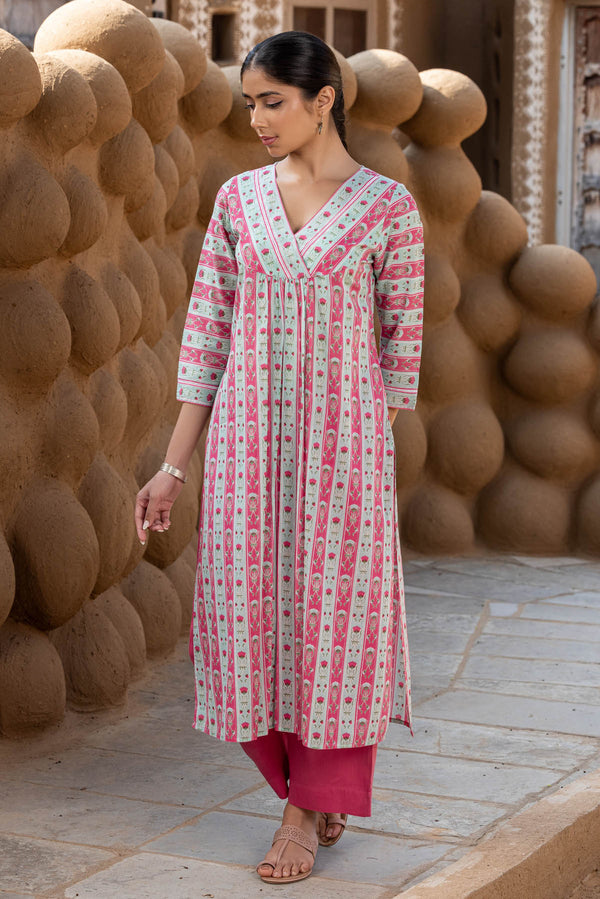 Large Ladies Jaipuri Printed Cotton Kurtis Pant at Rs 450/piece in Vadodara