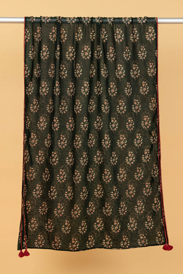 Forest Green Boota Dupatta