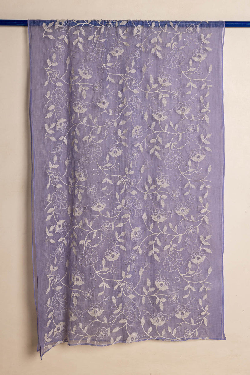 Lavender Embroidered Dupatta