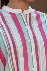 Hi-Low Striped Shirt